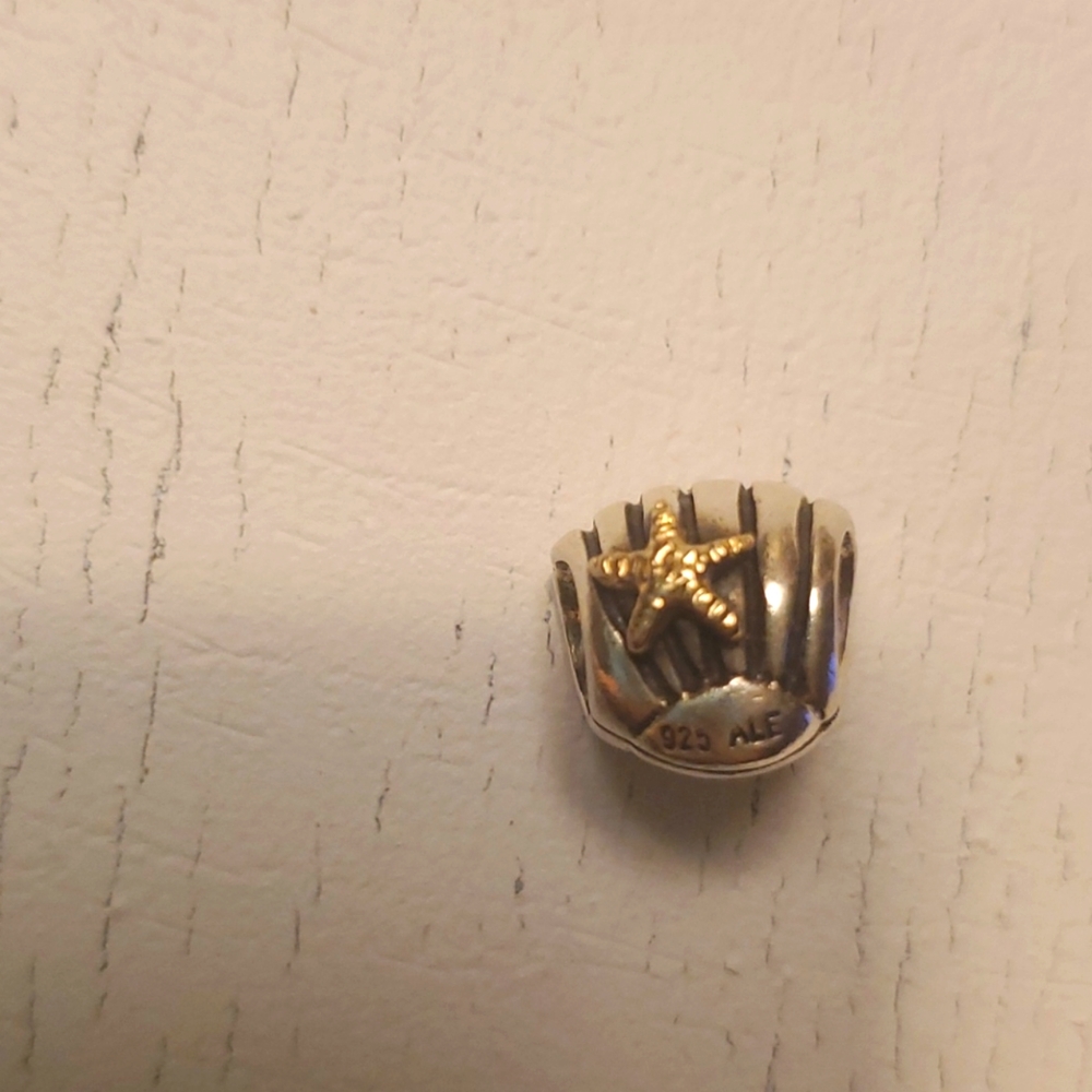 14k starfish pandora charm